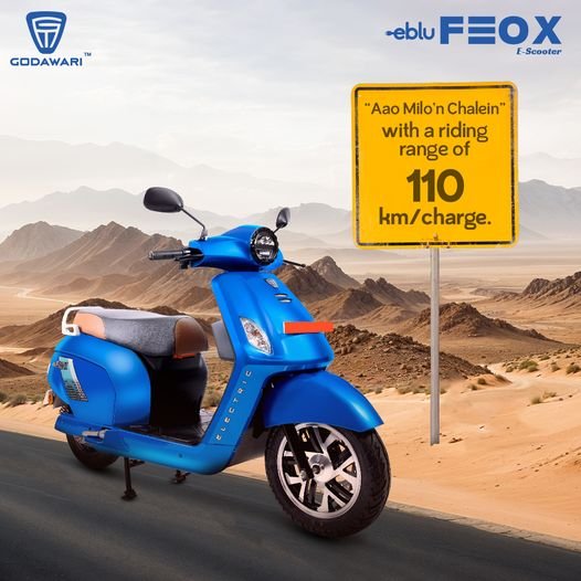 Eblu FEO – The Perfect Family E-Scooter-Blue