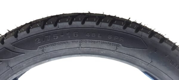 BGauss D15 Rear Tyre – 2.75-16 48L 6PR | Durable & High-Performance