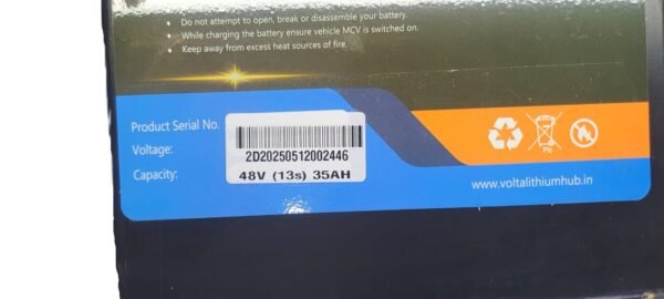 48V 35Ah Lithium-Ion Battery Pack – Volta Lithium Hub | NMC Chemistry