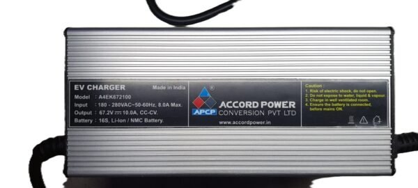 Lithium-ion Charger – 67.2V 10Amp | Durable, Reliable, Heavy Quality | Accord Power Conversion Pvt Ltd