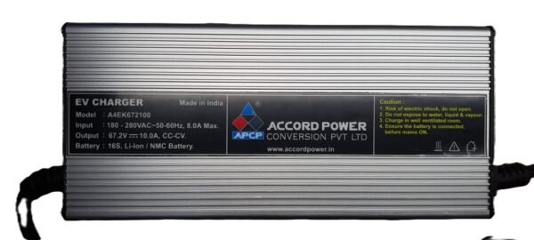 Lithium-ion Charger – 67.2V 10Amp | Durable, Reliable, Heavy Quality | Accord Power Conversion Pvt Ltd