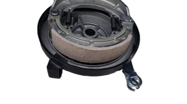 Rear Drum Plate Assembly for Ampere Magnus | 130mm Brake Shoe | 12-inch & 10-inch Motor Compatible