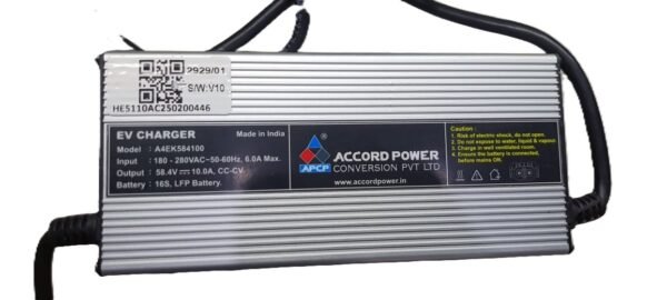 Accord Power Conversions 58.4V 10A LFP Charger for Hero Electric (16S, CAN Model)