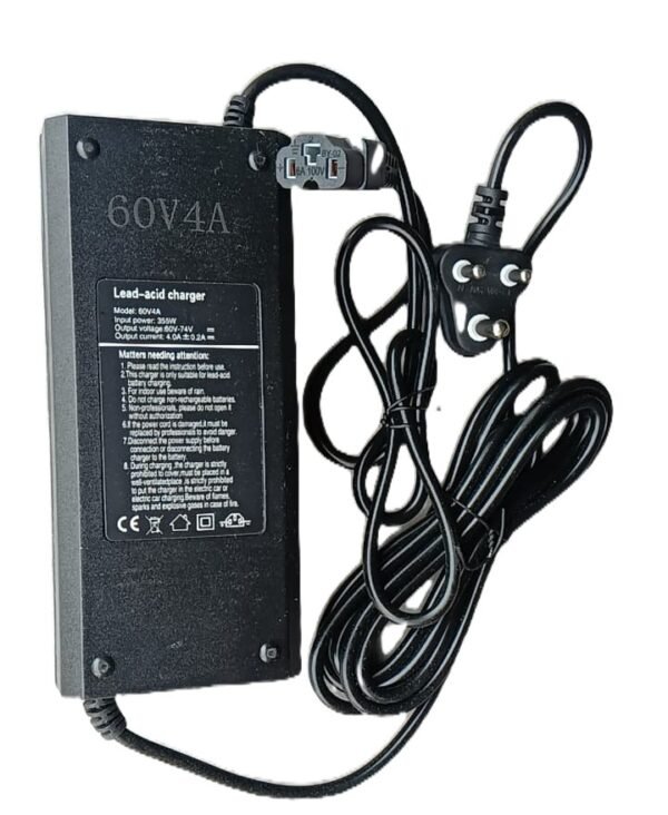 60V 4A Graphene Battery Charger with Percentage Indicator