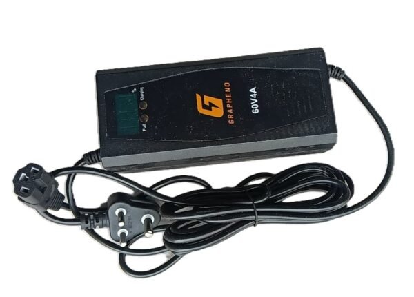 60V 4A Graphene Battery Charger with Percentage Indicator