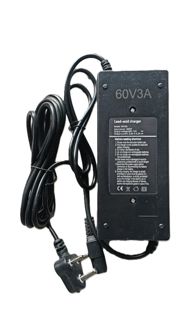 60V 3A Lead Acid Battery Charger for Electric Scooters