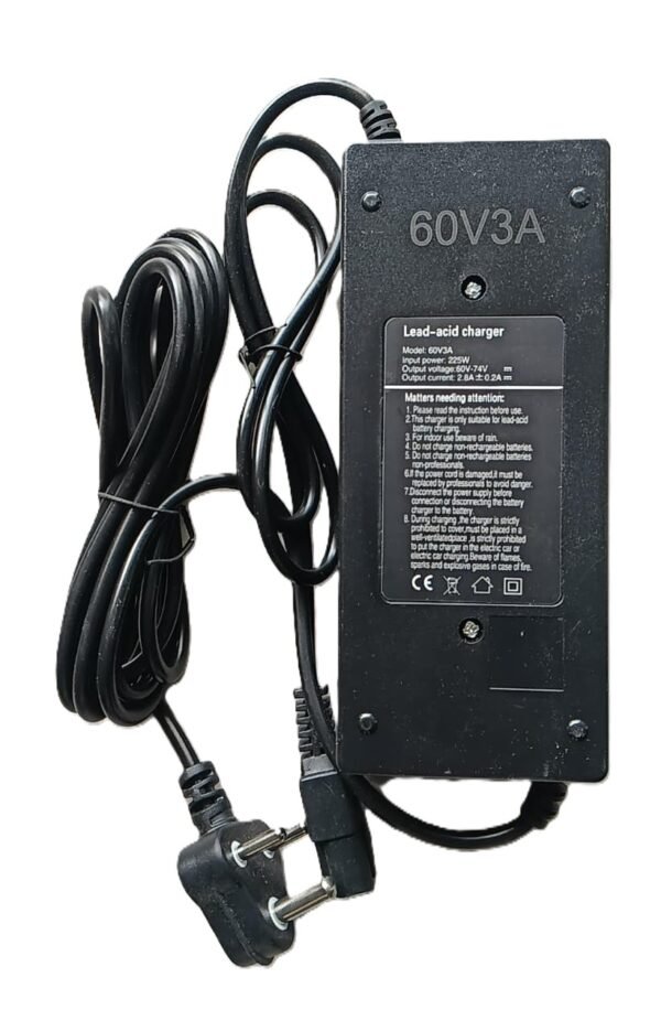 60V 3A Lead Acid Battery Charger for Electric Scooters