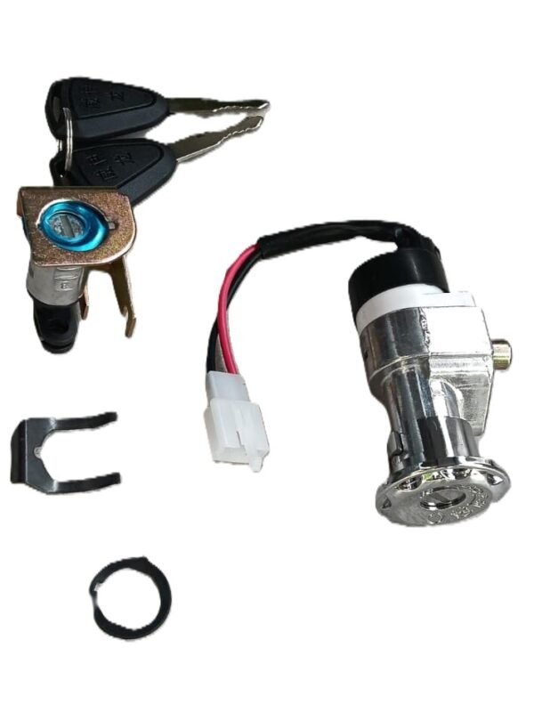Ignition Lock Set for Hero & Ampere Electric Scooters with Seat Lock & Manual Keys