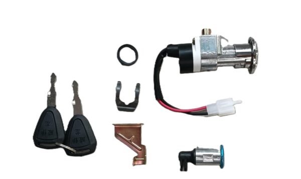Ignition Lock Set for Hero & Ampere Electric Scooters with Seat Lock & Manual Keys