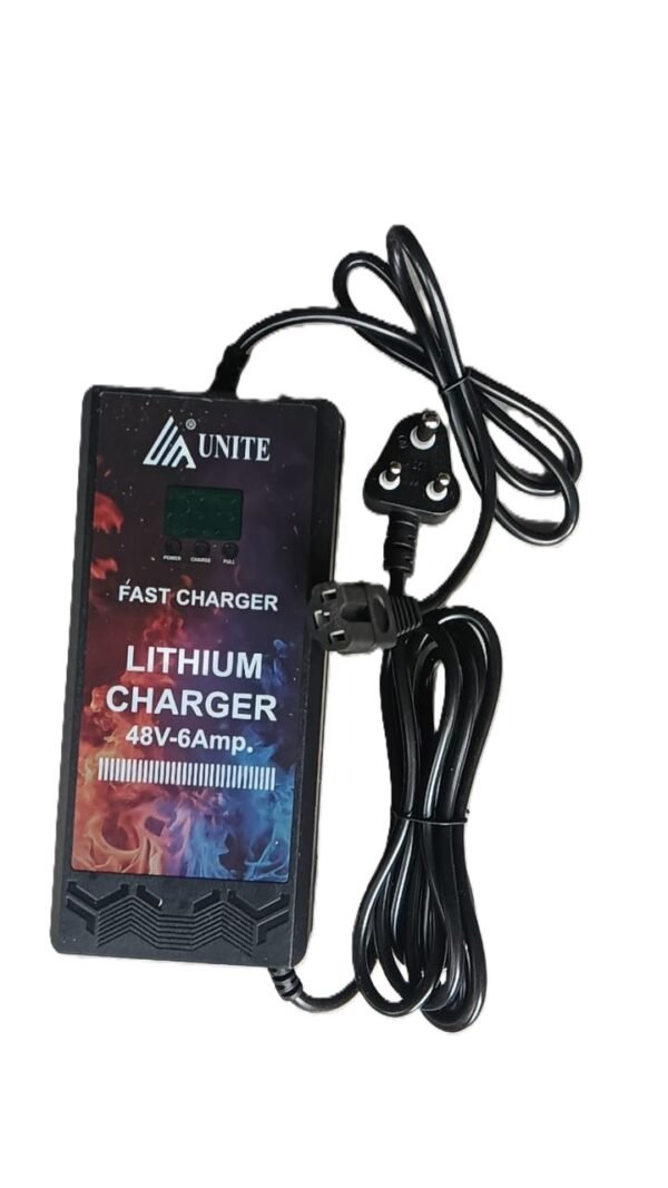 48V 6A Lithium-Ion Battery Charger for 13S Battery Pack | Percentage Indicator | EV Scooter Charger